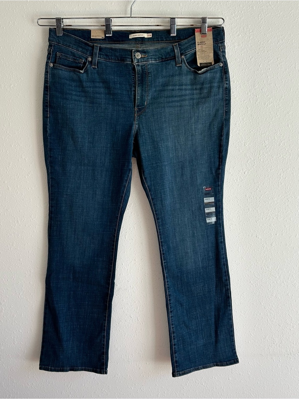 Levi's Bootcut Jeans Women's Plus Size 20W Blue Denim Stretch Mid Rise Hypersoft